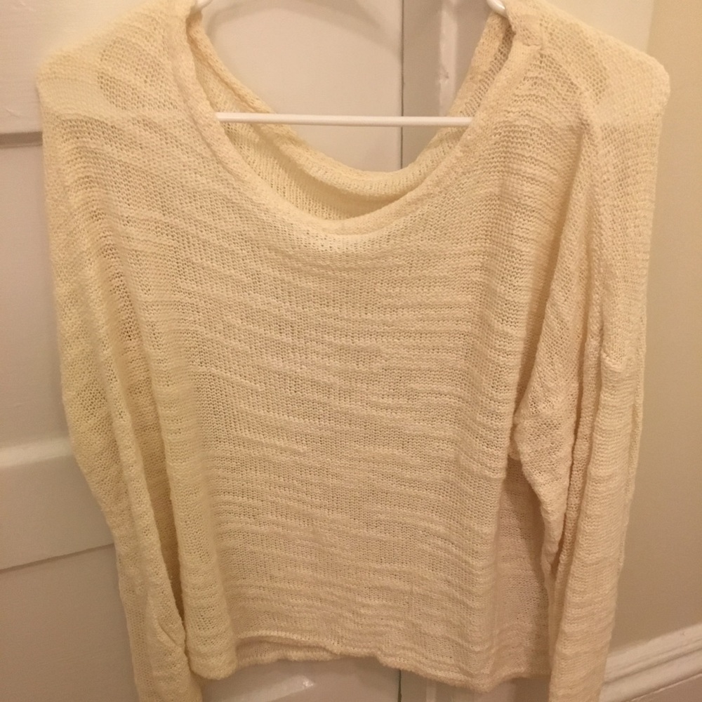 Cream long sleeve sweater